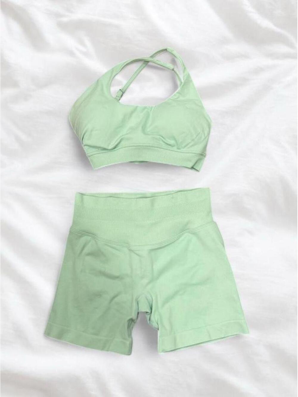 Mint Green Seamless Workout Set Size XS